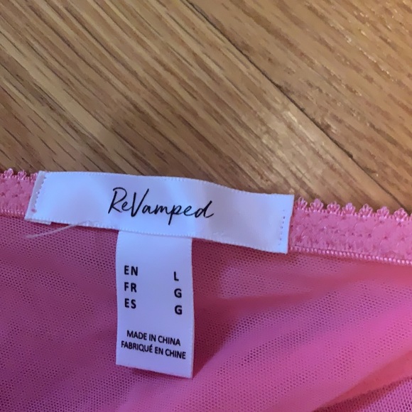 Pink corset mesh top - Picture 3 of 4